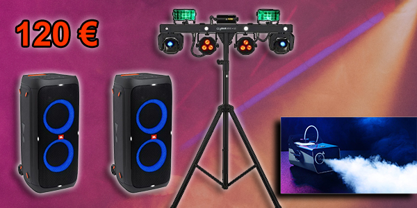 Location Sono JBL + Jeux de Lumières + Laser + Machine à Fumée à Poitiers 86 et ses alentours